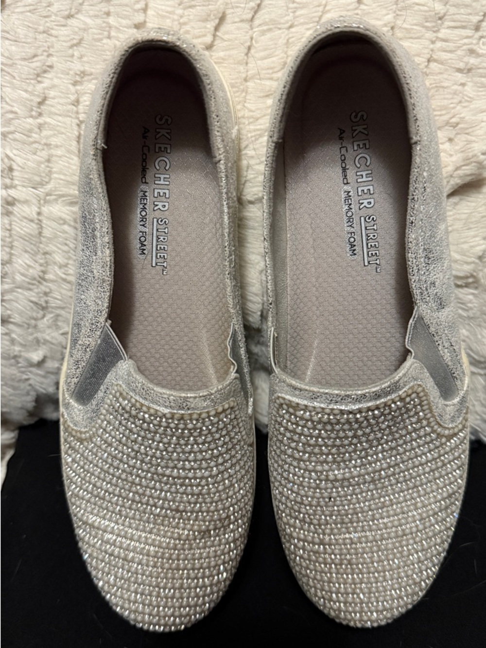 Skechers Street Slip-On Memory Foam Sneakers - Light Gray - Picture 2 of 9